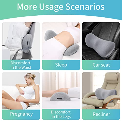 Lumbar Support Pillow For Bed & Seat Lower Back Pillow For Sleeping Office Chair Back Support Cushion Car Seat Lumbar Support Pillow Lower Back Pain Relief Cushion Perfect For Pregnant,Car,Recliner #TOP5