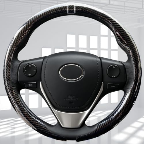 Steering-Wheel-Cover-O-Type-145-158-2-Piece-Carbon-Fiber Steering Wheel Cover O-Type | 14.5"-15.8", 2-Piece Carbon Fiber - Image 1
