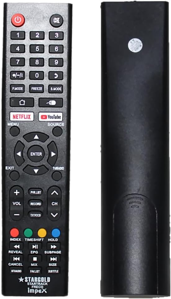 Remote control compatible with IKON, Impex & Geepas,Stargold,Startrack LCD,LED Smart Televisions