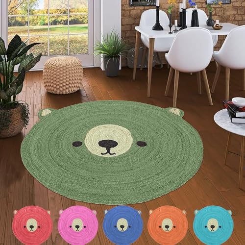 Tapis rond en jute pour zone de trafic intense 120cm