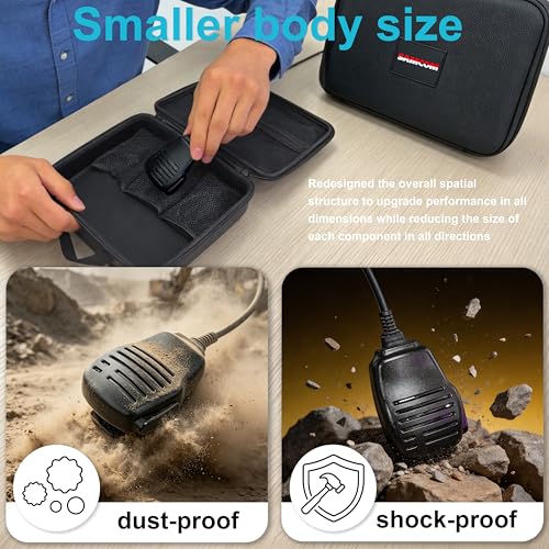 Image of SAMCOM Walkie Talkie Shoulder Mic 2 Pin Remote Wire Shoulder Microphone | Portable Handheld Police Label Mics K Standard with Rotating Clip PTT for FPCN30A FPCN10A Pro FPCN20A FWCN30A Radios