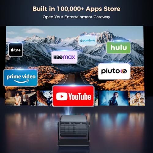 GooDee Video Projector With Wifi And Bluetooth, Smart Portable Projector Movie System Compatible - image 3