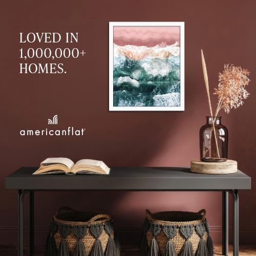 Image of Americanflat 18x24 Poster Frame in White - Composite Wood with Polished Plexiglass - Horizontal and Vertical Formats for Wall with Included Hanging Hardware
