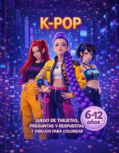 K-pop: Juego de tarjetas y coloreabas para niños de 6 a 12 años
