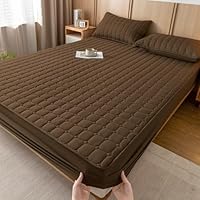 Lirzxin Kingsize hoeslaken, 3-delige lakenset, effen kleur gewassen