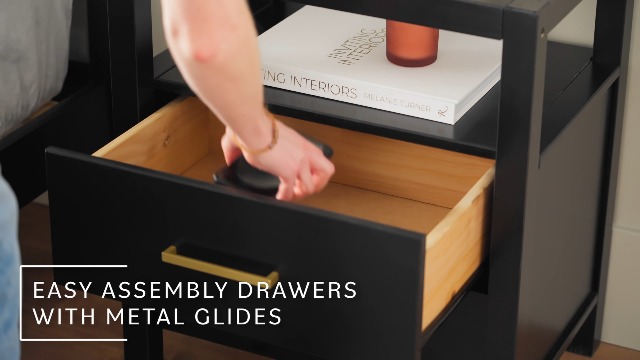 アラビアンナイトウ Amazon.com: Walker Edison Isla Modern Solid Wood 2 Drawer