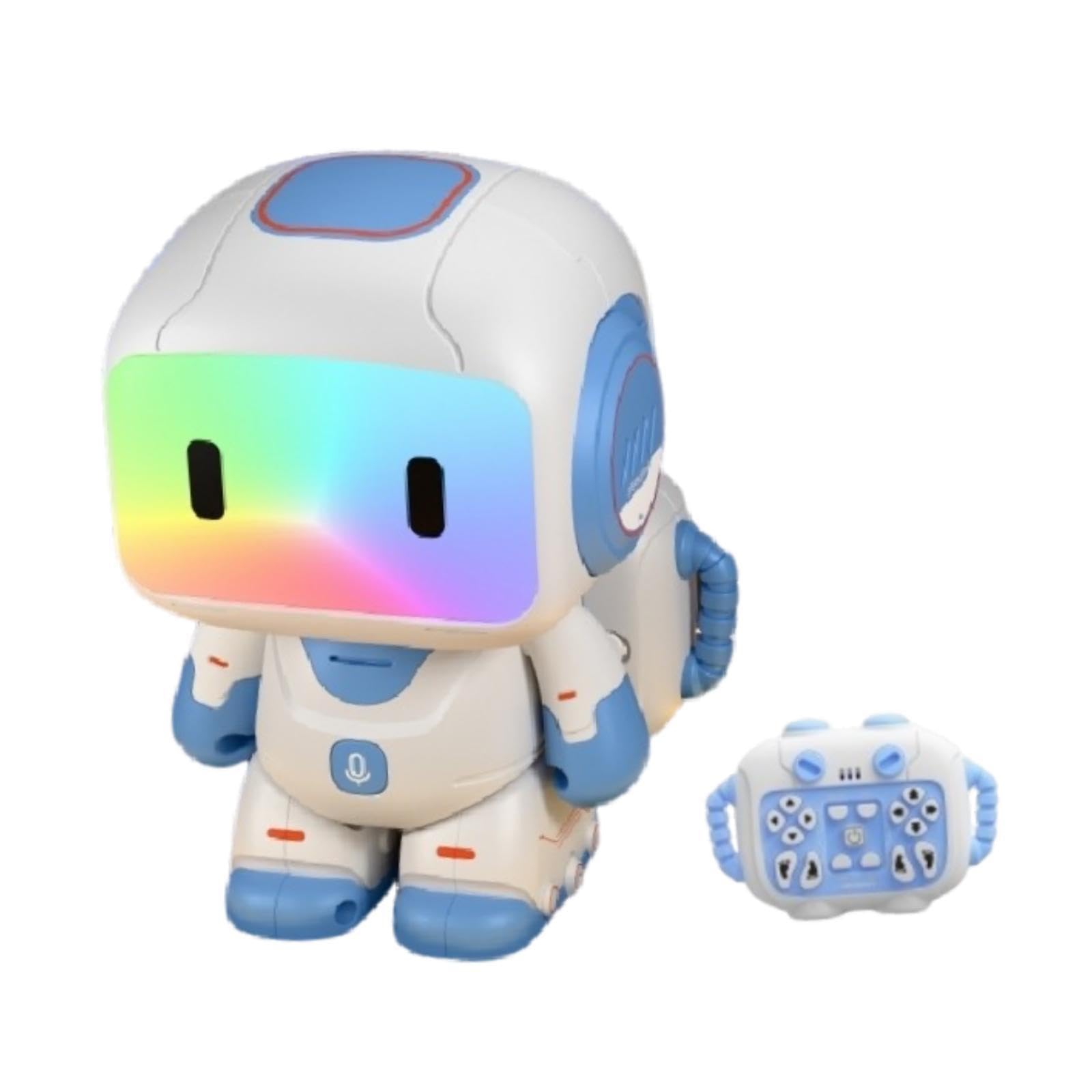 Amagogo Robot Giocattolo interattivo telecomandato per Bambini e Bambine, con modalità di Programmazione Regolabile, Giocattolo educativo, Regalo di, Blu