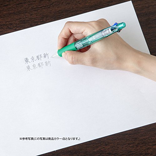 Zebra Clip-On Multi Color Multifunctional Pen, White Barrel (B4SA1-W), White (ink), black (barrel) - Image 4