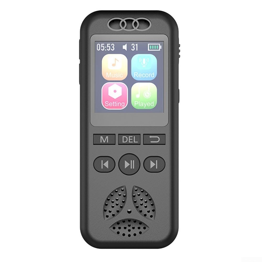Digital Voice Recorder With Playback, Full Touchscreen Voice Recorder With AI Intelligent Transcription Blue-tooth Activated Sound(32GB)
