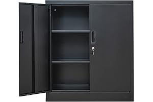 CJF Metal Storage Cabinets with Shelves and Doors: The Ultimate Locking Solution for Your Valuables