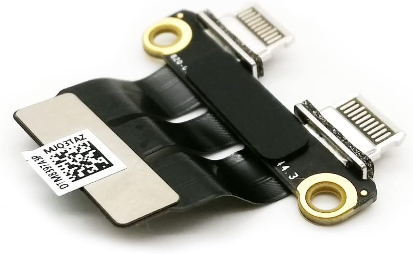 DC Power Jack I/O USB-C Board Flex Cable Replacement for MacBook Pro 13" 15" 16" A1989 A1990 A2141 A2159 A2251 A2289 A2338 820-01646-02,01646-A,820-01161-04（Mid 2018-2020）