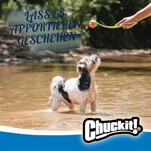Chuckit, Jette! Fetch Dog Sports Ballwerfer, Hundespielzeug, mit kleinem Tennisball, klein 5.1 cm (2'), 36 cm (14')