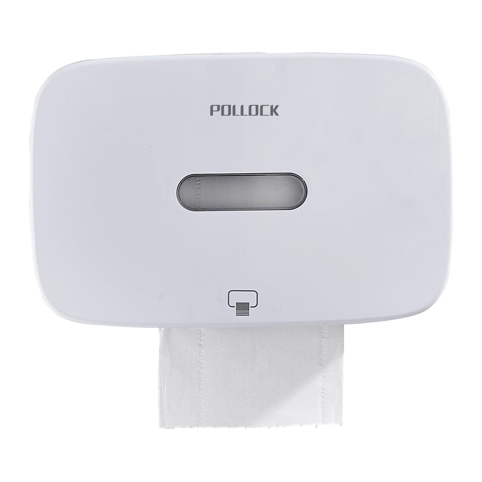 Pollock Papierhandtuchspender Kommerzieller, Toilettenpapierspender für Kleinrollen Toilettenpapier, Papiertuchspender Wandmontage ohne Bohren - Kapazität 200 Papierhandtücher