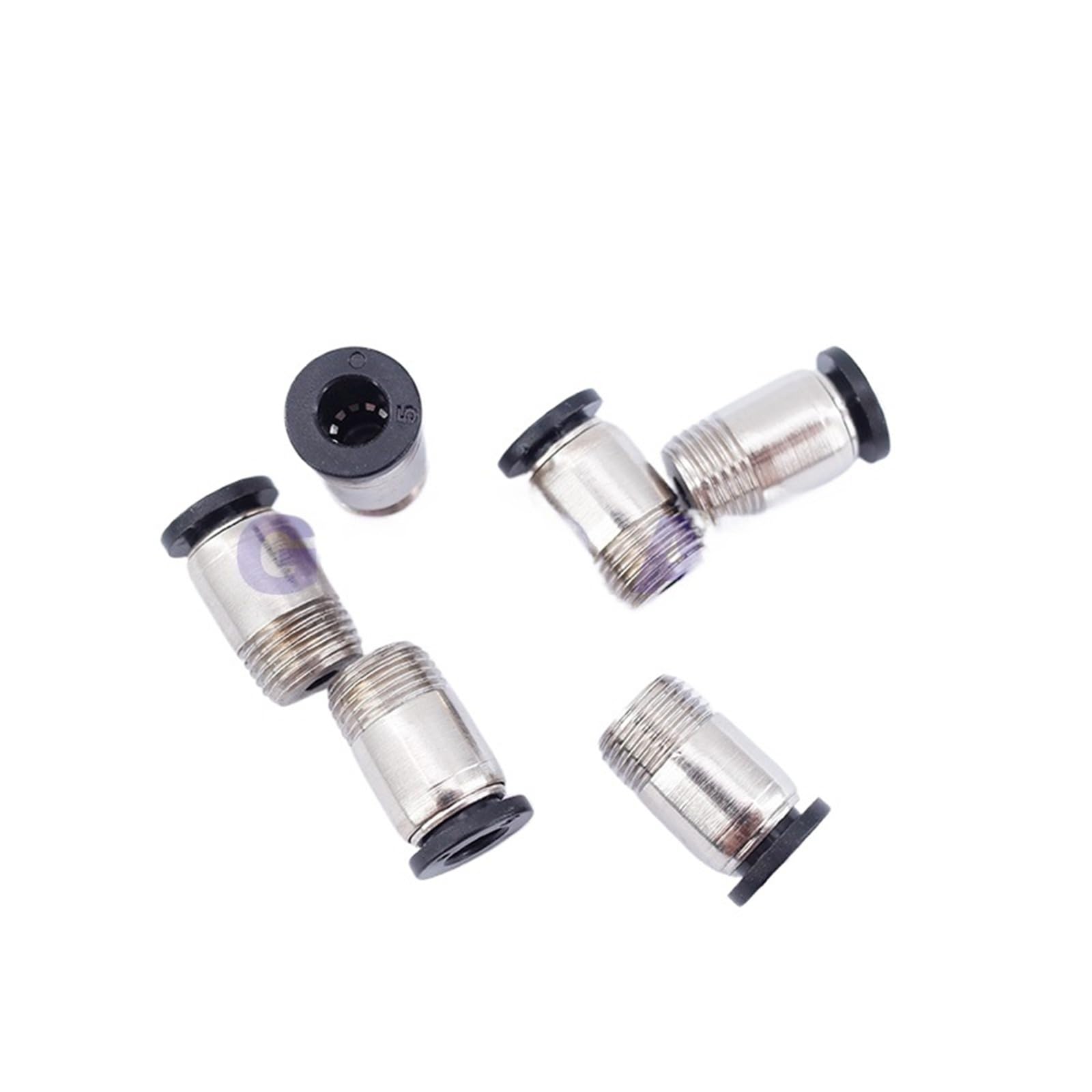 10pcs a lot Mini Type Fittings PC-C POC-C PL-C SL 4mm 6mm 5mm M3 M5 M6 M8 1/8 BSP Pneumatic Valve Micro Connector(6mm,M8)