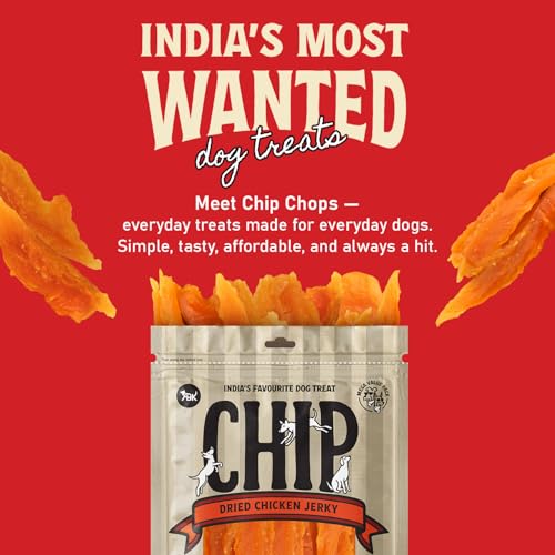 Image of Chip Chops Sun Dried Chicken Jerky Dog Treats for Dogs, High Protein Training Snacks, Healthy & Easily Digestible Dog Treats, Suitable for All Breeds 250g - Pack of 1
