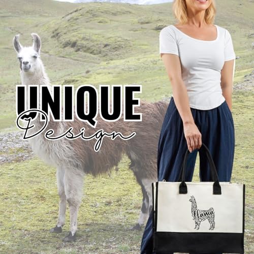 Bolso Tote de Lona con Cierre y Correa para Mujer miniatura 2
