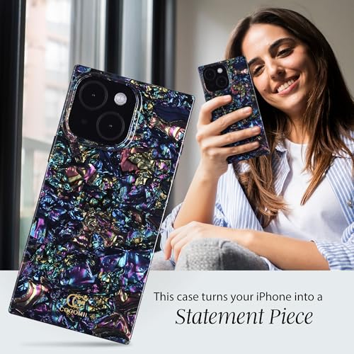 Image of COCOMII Rectangle for iPhone 14 /13 Case, Nebula Abalone Shell