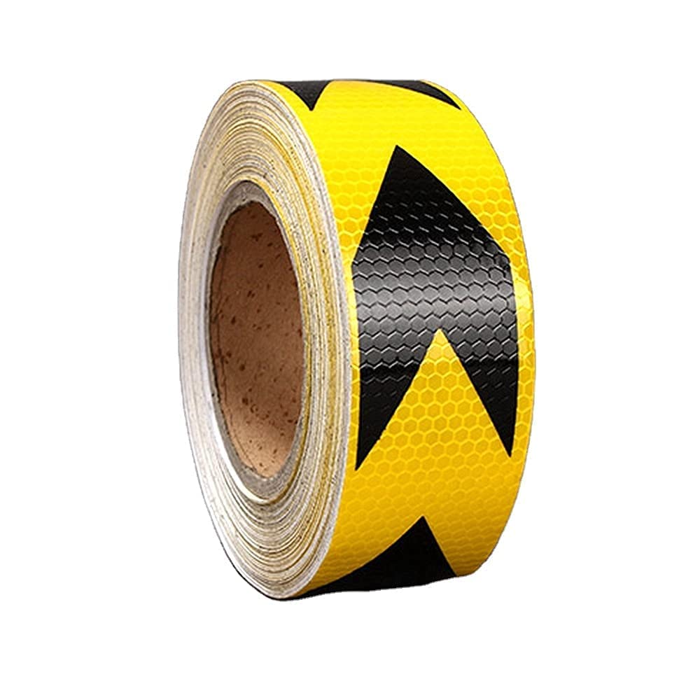 Crewbolt Yellow and Black Arrow Reflective Honeycomb Tape | High Intensity & Visibility Safety Warning Tape | Waterproof Self Adhesive Tape | 2 Inch x 4 Meters (B0CVL8GWWJ) Amazon Price History, Amazon Price Tracker