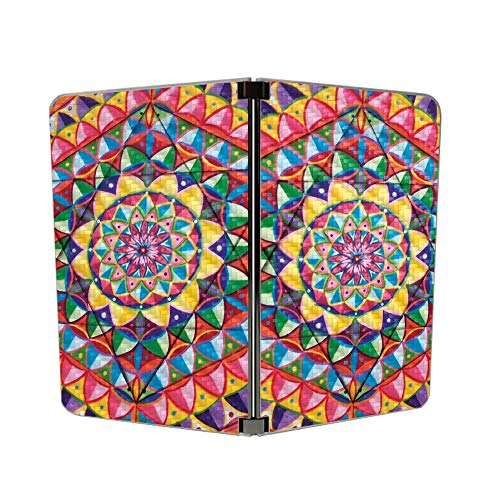 Image of MightySkins Carbon Fiber Skin for Microsoft Surface Duo - Rainbow Kaleidoscope | Protective, Durable Textured Carbon Fiber Finish | Easy to Apply | Made in The USA