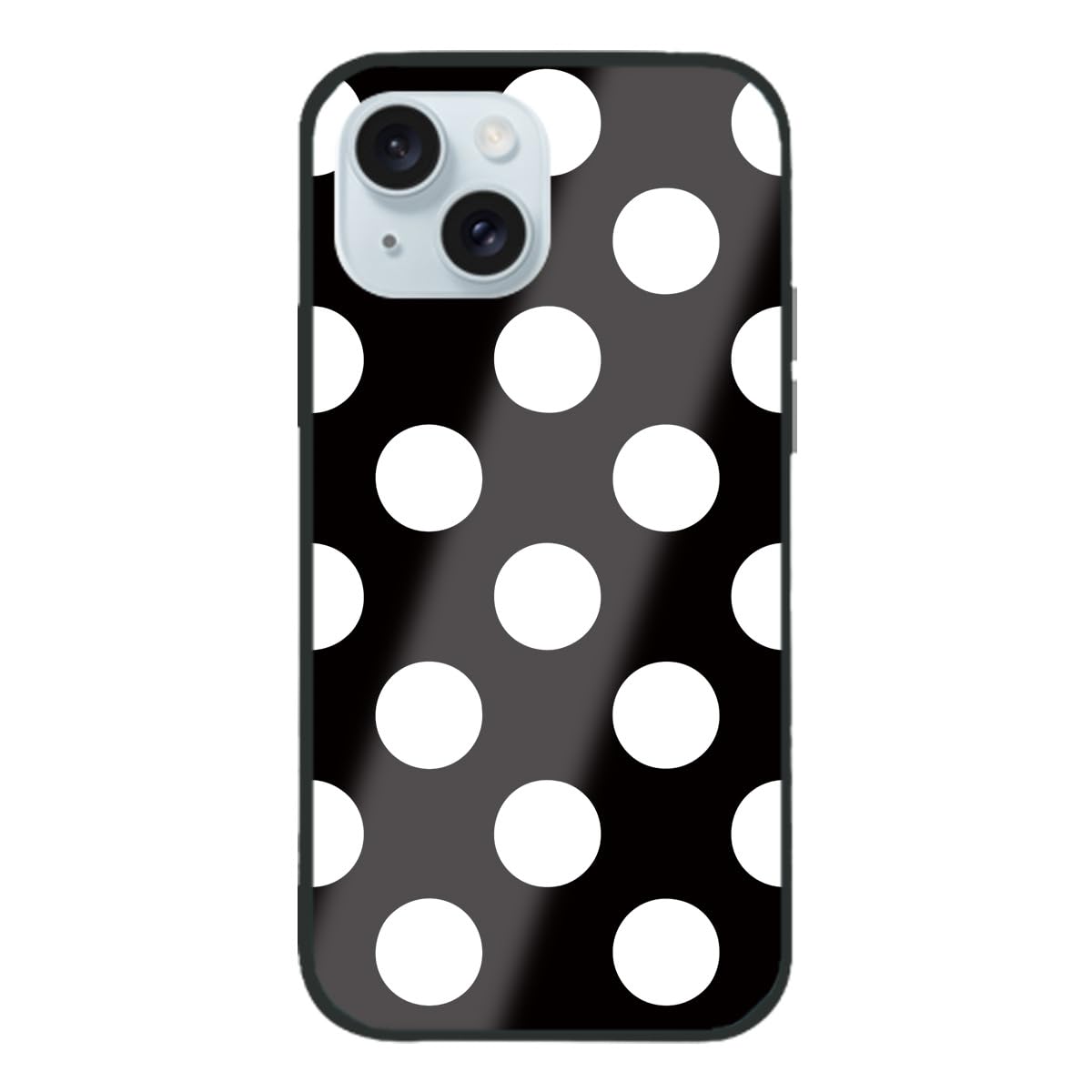 Amazon.co.jp: Tiara mode iPhone15用 ケース 強化ガラス ドット柄 