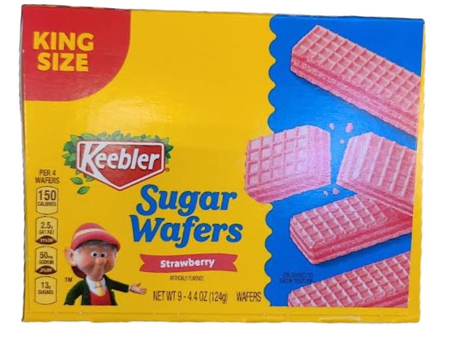 Keebler Sugar Wafers, Strawberry, 4.4 oz - 9 ct Box