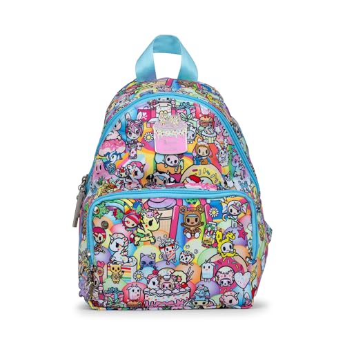JuJuBe x tokidoki 20th Anniversary Celebration Everyday Mini Small Diaper Backpack, Essentials for Mom, Newborn & Baby, Women’s Purse, Baby Bottle Pockets, Adjustable Padded Straps, Machine Washable - Main Image