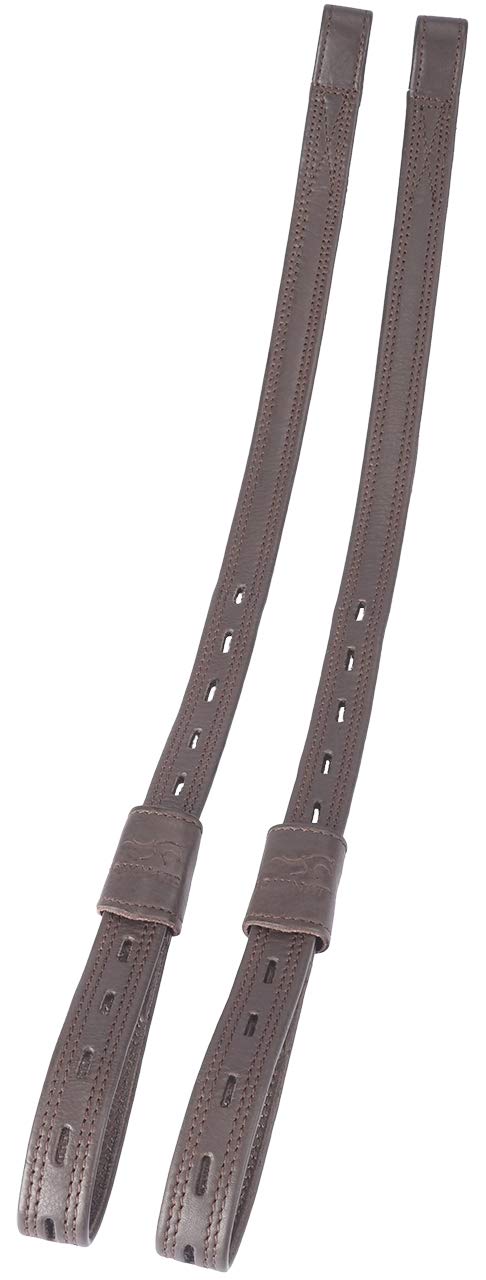 Equinate Slimline Mono Steigbügelriemen schwarz braun