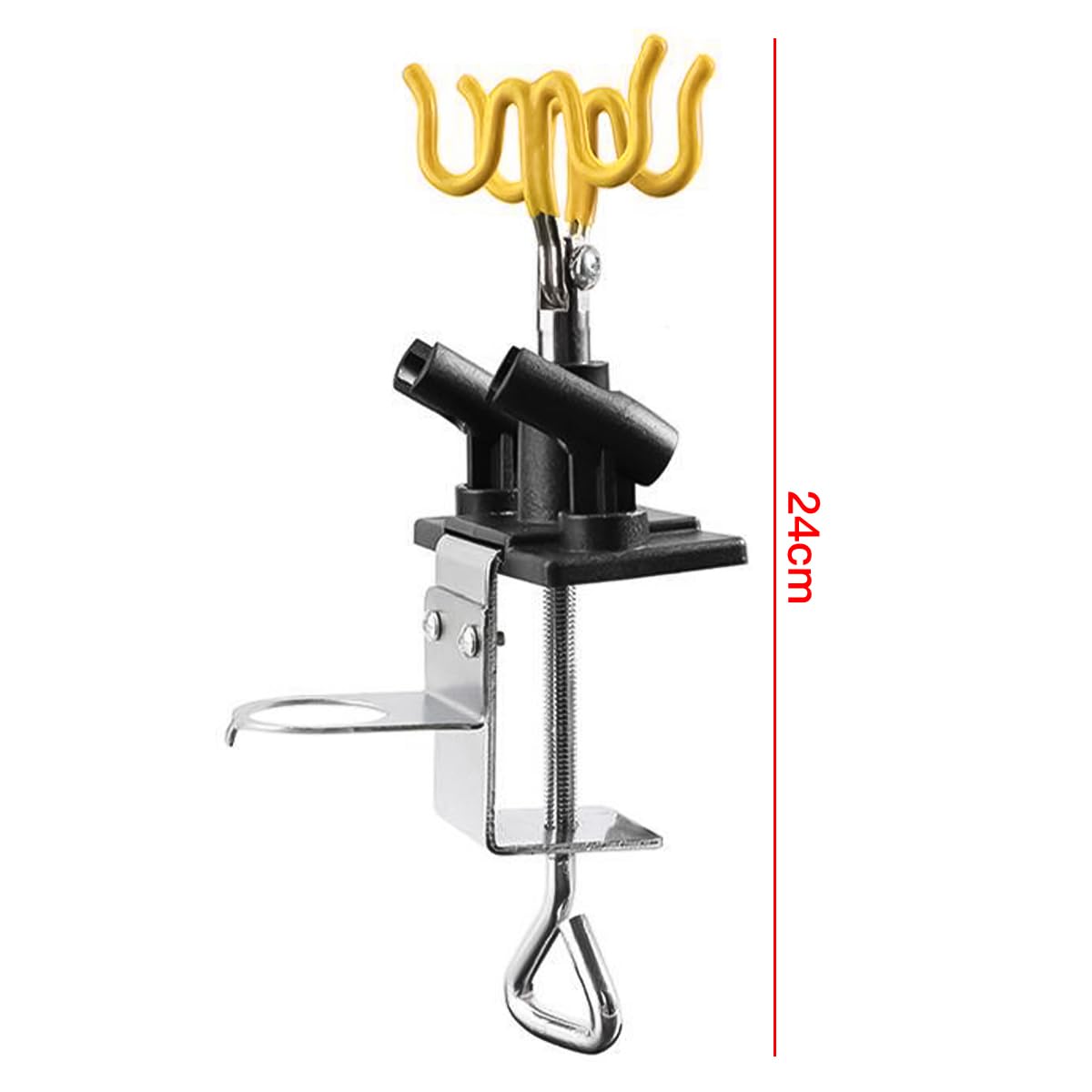 Supporto per aerografo con Morsetto, Kit Stazione aerografo, ruotabile a 360°, Organizer per aerografo per Un Massimo di 4 aerografi, per artisti, pittori e hobbisti