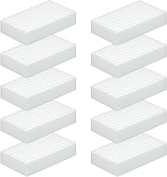10Pcs Melamine Foam Sponge, 2X Density Magic Cleaning Eraser, Durable Multi-Surface Scrubber for Kitchen, Bathroom, Wall, Shoe, Car, Sink & Floor Household Cleaning Essentials10 Pcs-2X Density