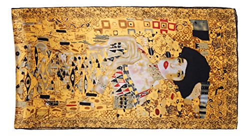 Long Charmeuse Silk Scarf Classic Art Print2