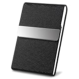DMFLY Professional Business Card Holder, Pocket Business Card Case for Women & Men, PU Leather Multi Card Case, Credit Card Wallet, Name Card Holder with Magnetic Closure