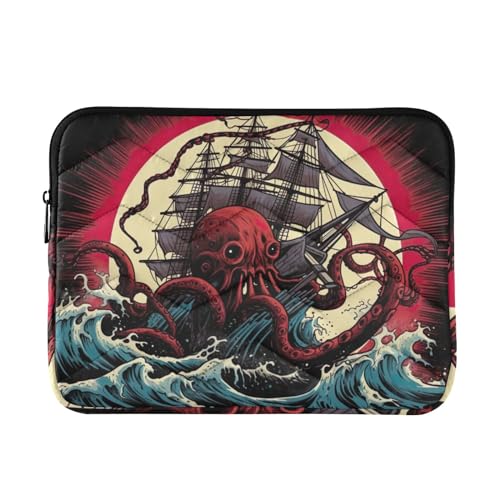 Funda para portátil Ocean Boat Octopus 13-14 pulgadas miniatura 1