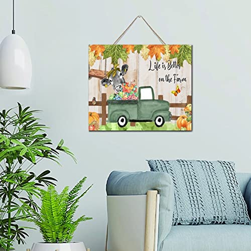 Décoration murale en bois 25,4 x 30,5 cm NABRAND sur le thème de la ferme