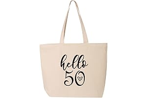 Celebrate Your Half Century with Our "Hello 50" Canvas Companion: The Perfect...