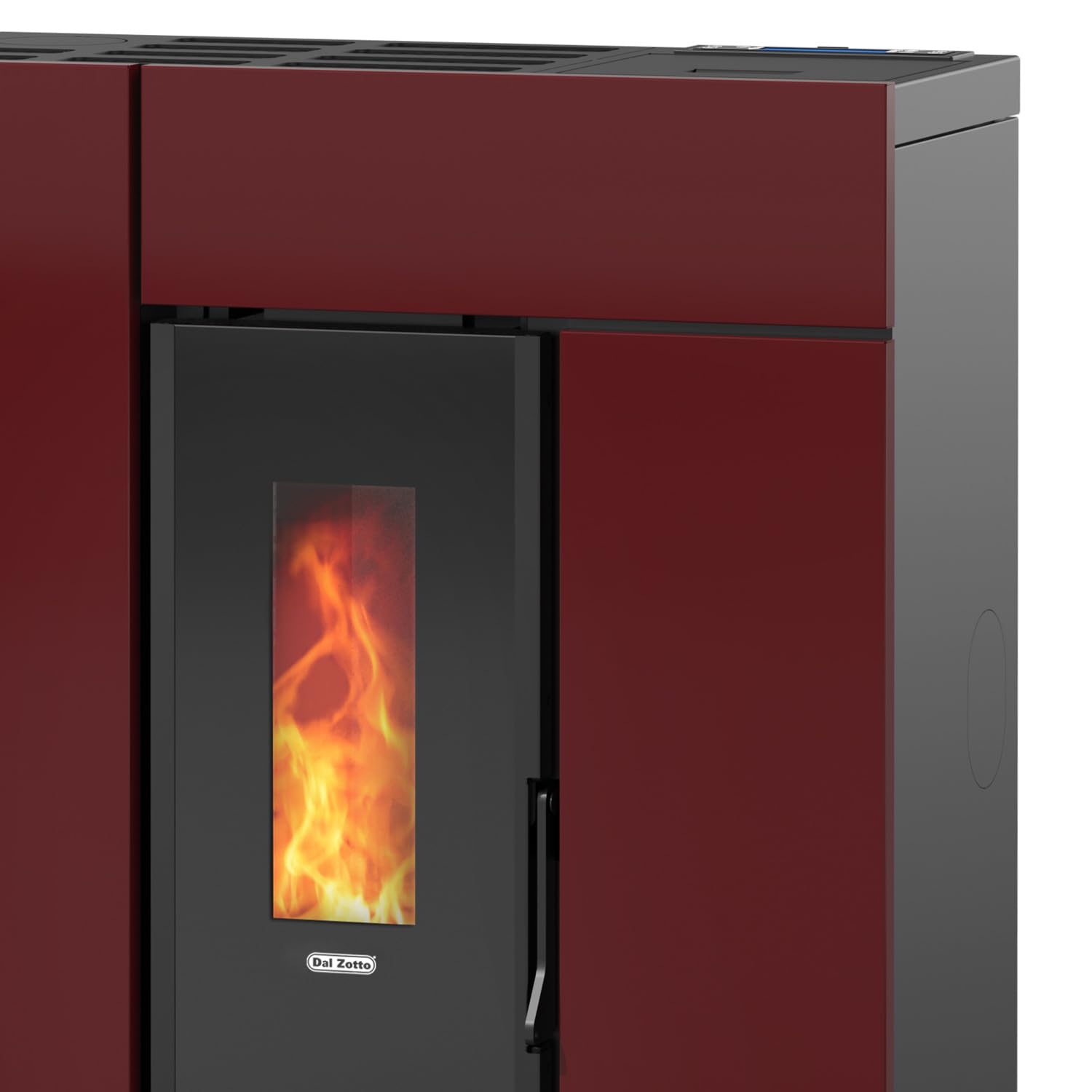 1283100 Leyla Elite Pelletofen Stahl Bordeaux/A+