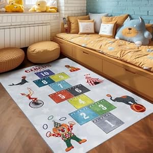 Simpex KinderTeppich Himmel und Hölle Grau 140x200