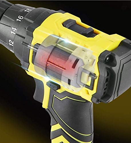 QHYXT Akku-Bohrschrauber, 18-V-Bohrmaschine, Akkuschrauber, wiederaufladbare Handbohrmaschine für Reparaturbohrungen – Bild 4