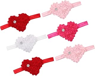 6 Peças Faixas Elásticas De Cabelo De Nylon Faixas De Cabelo Elásticas Coração Recém-Nascidos Faixa De Cabelo Infantil Acessórios De Cabelo Para Bebê Faixa De Cabelo Para