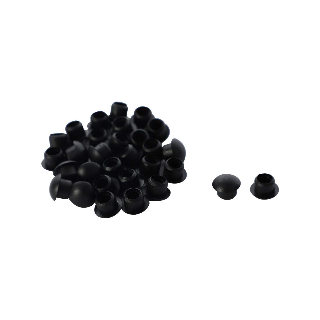 sourcingmap Plastic Flush Type Wiring Hole Tube Insert Cover Caps 8mm Dia 30 Pcs Black, /