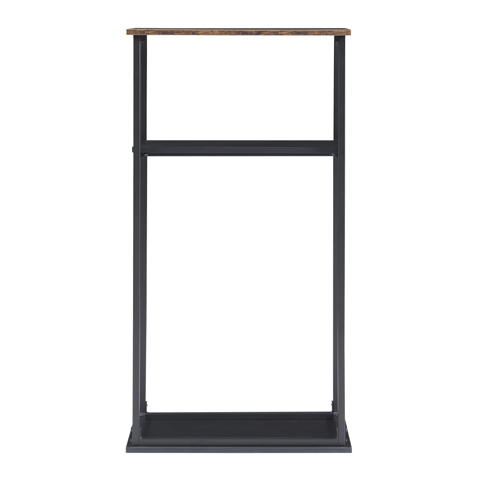 [en.casa] Mobile Portalegna per Camino Deposito per Tronchi da Legnaia Scaffale per Accatastare Legna da Ardere 112 x 60 x 30 cm Struttura in Acciaio con 2 Piani
