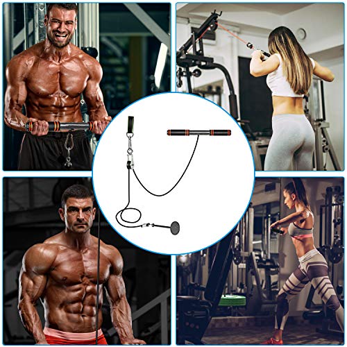 PELLOR Fitness LAT and Lift Pulley System, Weight Pulley System with Loading Pin, Cable Machine for Triceps Pull Down, Biceps Curl, Back, Forearm, Shoulder- Pulley Cable System Home Gym Equipment - Thumbnail 5
