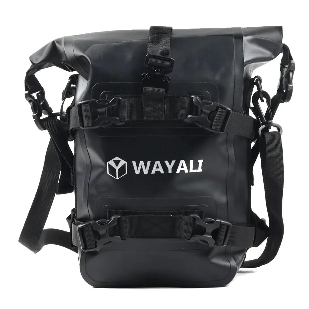 Borse per crash bar per moto impermeabili da 6 litri Portapacchi Sissy Bar Borsa da sella Borsa per attrezzi laterale Borsa a tracolla con tracolla
