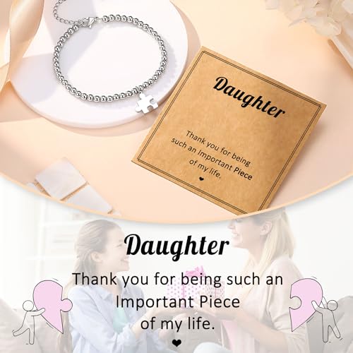 Image of Puzzle Bracelets for Women Girls, Birthday Mothers' Day Christmas Gifts for Granddaughter Niece Daughter sister Bestie
