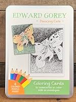 Edward Gorey: Dancing Cats Coloring Cards 076497226X Book Cover