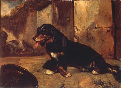 Affiche Impression Prints Toile Peinture Murale Chien Basset Gabriel Decamps 60x90