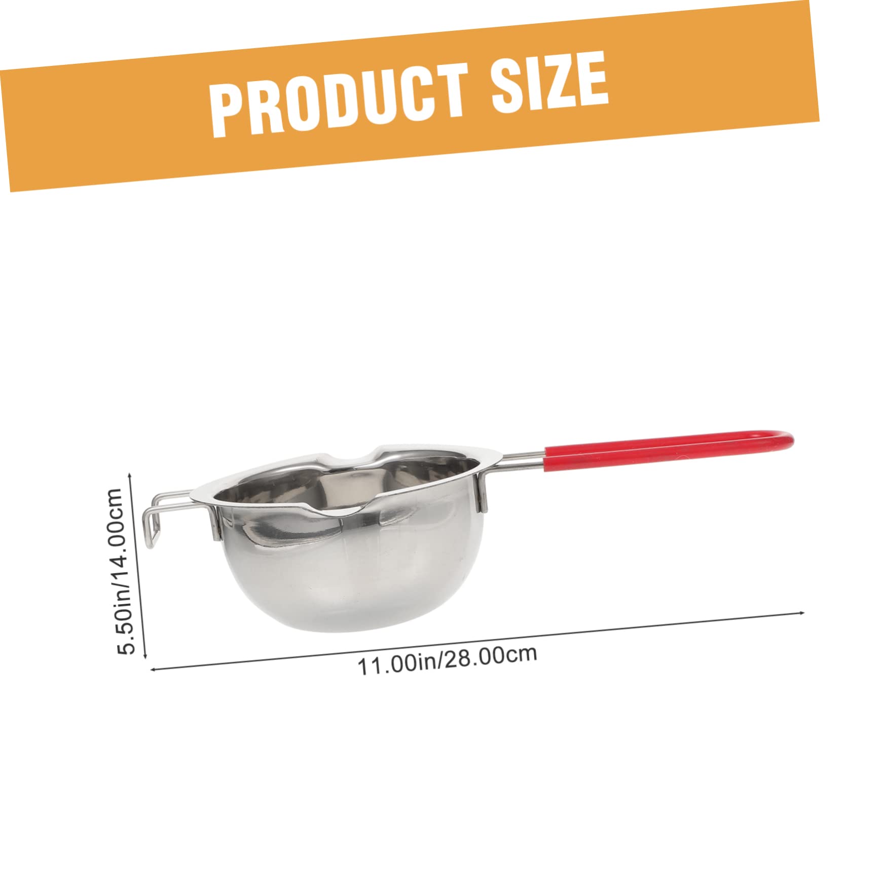 Zerodeko 1set Stainless Steel Melting Pot -scald Handle Practical for Butter and Cheese Melting High-temperature Resistant for Baking and Cooking