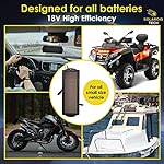 Solaroid Tech Solar Trickle Charger & Maintainer Kit Weatherproof 12V 2.5W Solar Panel Battery Charger with Battery…