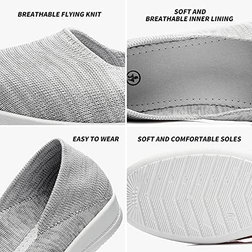 Hash Bubbie Women's Casual Sneakers Slip On Shoes Mesh Tennis Shoes Work Nurse Black Flat Shoes（Light Grey.us9） #TOP2