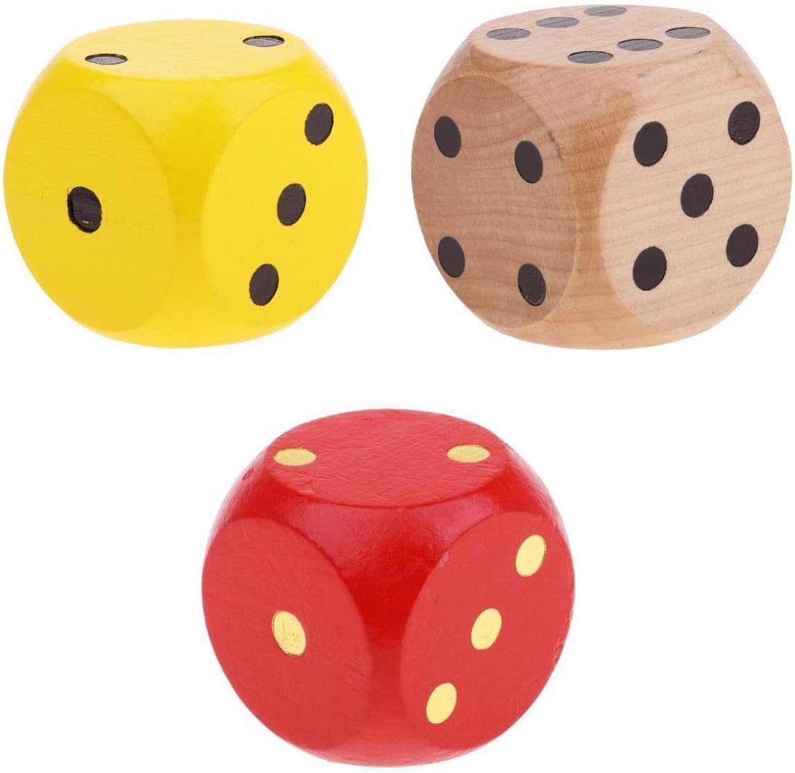 3 Pack 5cm D6 Dice Set for DND Math Teaching Table Games Casino Supplies