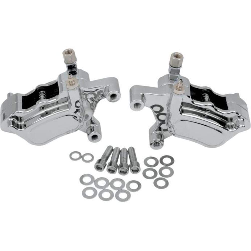 By Bdl GMA-400FDDSC Millenium Series 4-Piston Dual Disc Front Brake F-Caliper - Smooth Chrome